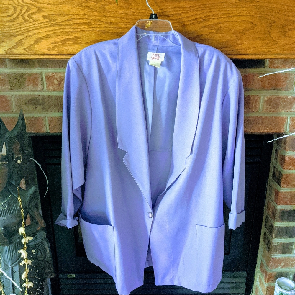 Lady Graff brand lavender suit jacket plus size 46